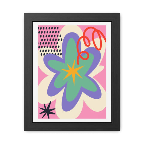 Kurian 6 - Vibrant Floral Framed Poster - Colorful Wall Art for Home Decor