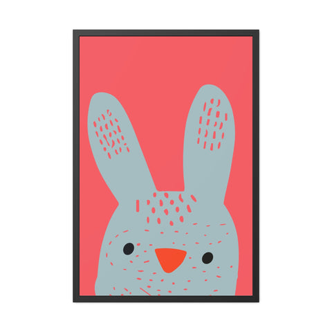 Childrana 1 - Cute Bunny Framed Poster - Perfect for Kids' Rooms & Easter Decor