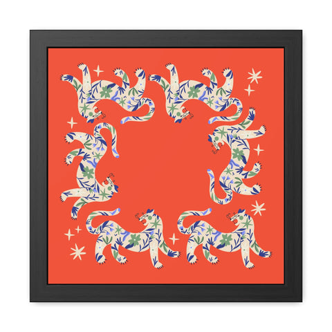 Circus Act 3 - Colorful Animal Framed Poster | Playful Wall Art for Animal Lovers