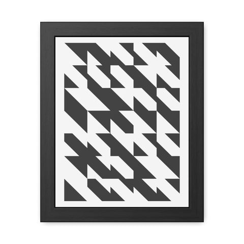 Gridline 1 - Modern Geometric Framed Poster - Monochrome Wall Art for Home Décor