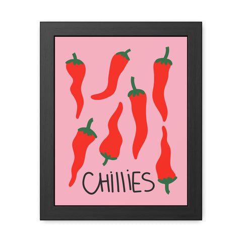 Spicy Chillies Framed Poster - Vibrant Kitchen Wall Art