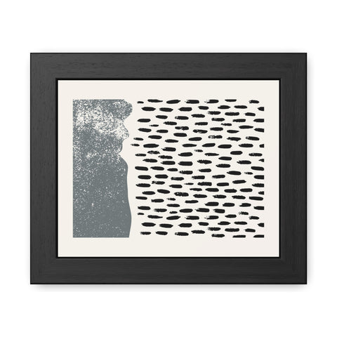 Ink Stamp 6 - Modern Abstract Framed Poster - Minimalist Wall Art for Home Decor