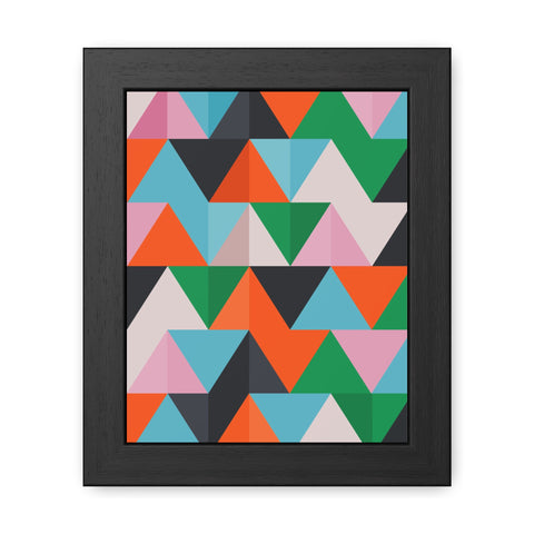 Damien 3 - Modern Geometric Framed Poster | Colorful Wall Art for Home Decor
