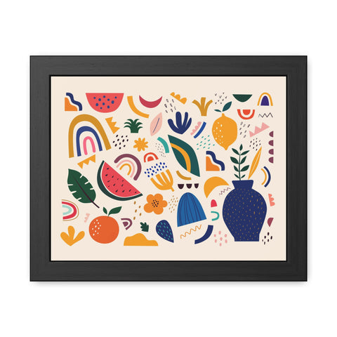 Miranda 1 - Colorful Abstract Framed Poster - Vibrant Art for Home Decor