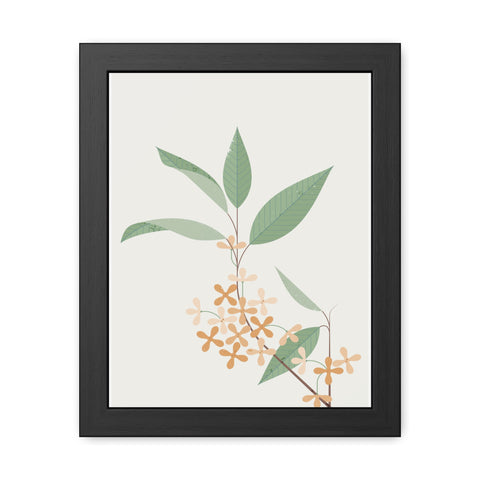 Botanical Gradual 2 - Framed Poster - Elegant Floral Wall Art