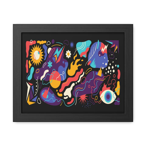 Find the Flame - Colorful Abstract Framed Posters - Vibrant Wall Art for Home Decor