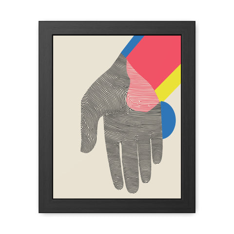 Cristobal 3 - Modern Art Framed Poster - Abstract Hand Design for Stylish Home Décor