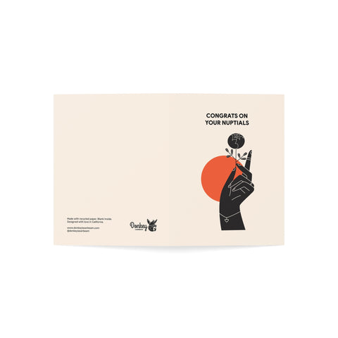 'Congrats on Your Nuptials' Greeting Card – Wedding / Engagement Greeting Card - Illustrated, Modern