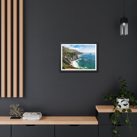 Rocky Coast - Serenity Framed Poster - Ocean View Wall Art for Beach Lovers