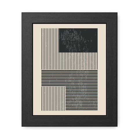 Ink Stamp 6b - Modern Line Art Framed Poster – Minimalist Wall Decor for Contemporary Spaces
