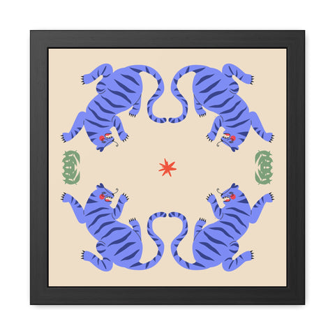 Circus Act 2 - Colorful Tiger Framed Poster – Vibrant Wall Art for Animal Lovers