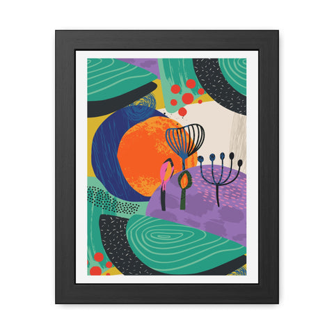 Ericsson 3 - Abstract Framed Poster - Colorful Contemporary Wall Art