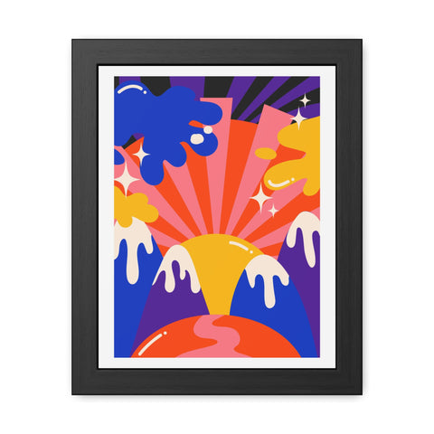 Grimland 1 - Colorful Abstract Framed Posters - Vibrant Wall Art for Home Decor