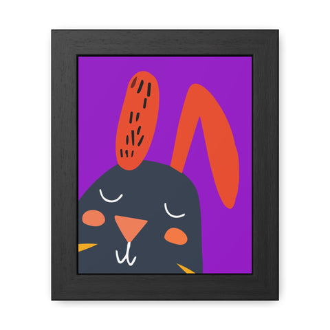 Childrana 4 - Whimsical Bunny Framed Poster - Playful Home Decor for Kids' Rooms