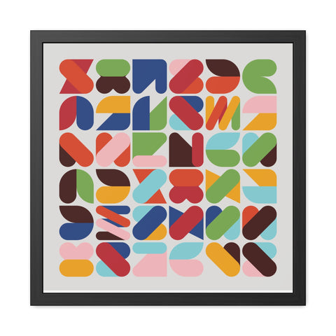 Letterblocks - Colorful Abstract Framed Posters - Modern Art for Home Decor