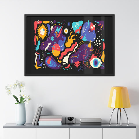 Find the Flame - Colorful Abstract Framed Posters - Vibrant Wall Art for Home Decor
