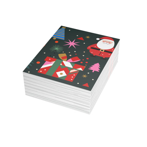 Festive Santa & Gifts Holiday Card – Christmas / Holiday Greeting Card - Illustrated, Funny, Snarky, Modern