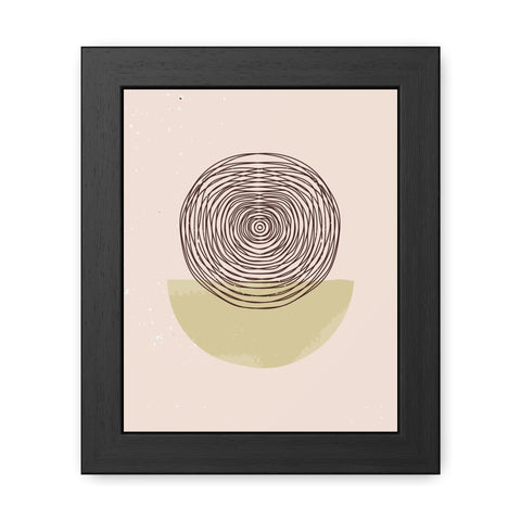 Blend 3 - Minimalist Framed Poster - Abstract Circular Design for Modern Decor