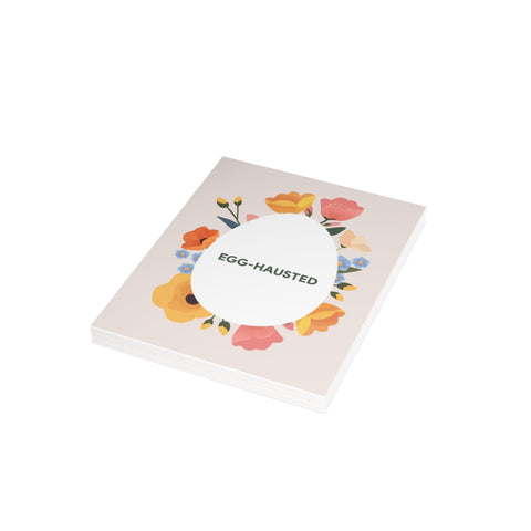“EGG-HAUSTED” Floral Greeting Card – Abstract Greeting Card - Illustrated, Beautiful, Modern