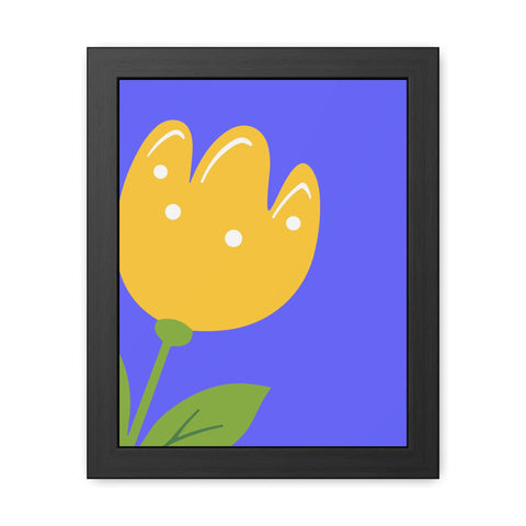Childrana 5 - Bright Yellow Flower Framed Poster - Cheerful Home Decor for Spring Celebrations
