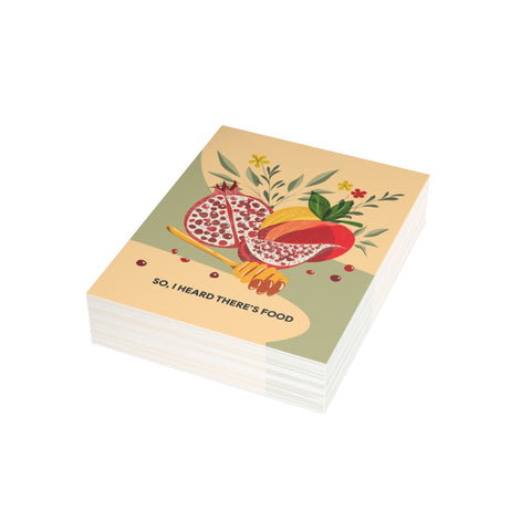 "So, I Heard There's Food" Greeting Card — Rosh Hashanah Greeting Card - Illustrated, Modern