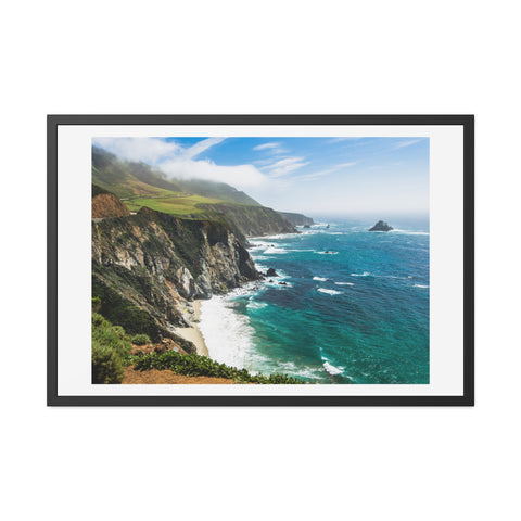 Rocky Coast - Serenity Framed Poster - Ocean View Wall Art for Beach Lovers