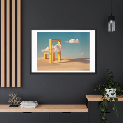 The Gate - Minimalist Desert Framed Poster - Modern Wall Art for Home Decor