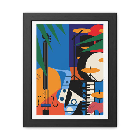 Musicana 2 - Vibrant Musician's Framed Poster – Colorful Art for Music Lovers & Home Decor