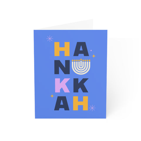 Hanukkah Greeting Card — Hanukkah / Holiday Greeting Card - Illustrated, Modern