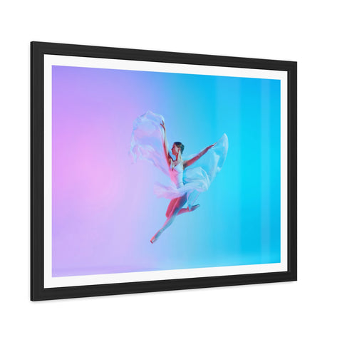 Ballet - Dynamic Dancer Framed Poster - Colorful Art for Home Décor