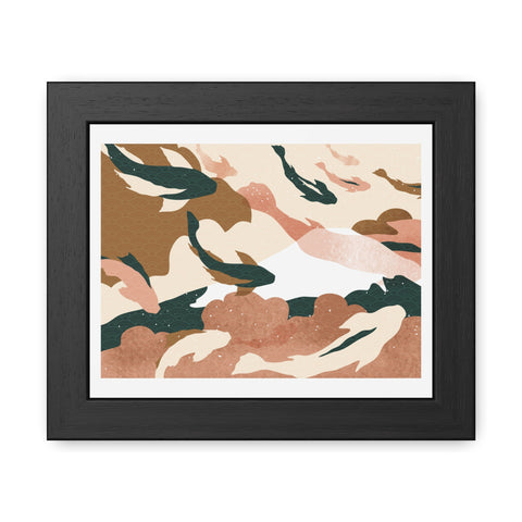 Koi Wind 1 - Abstract Fish Framed Poster - Nature-Inspired Wall Art for Home Decor