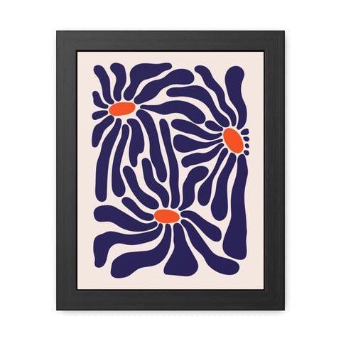 Florish 3 - Modern Floral Framed Poster - Vibrant Home Decor