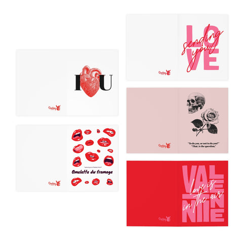 Love (set no 1) 5-Pack Variety Greeting Cards Set