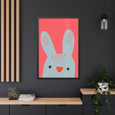 Childrana 1 - Cute Bunny Framed Poster - Perfect for Kids' Rooms & Easter Decor