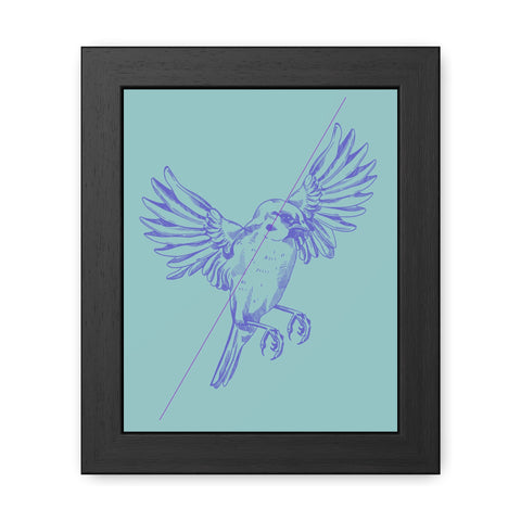 Wings 4 - Blue Bird Framed Poster - Elegant Wall Art for Home Decor
