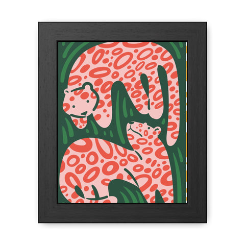Amazon 2 - Stylish Framed Poster – Vibrant Jungle Theme with Leopard Design