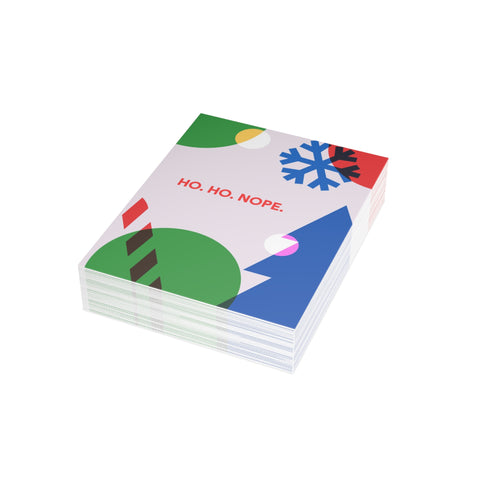 "Ho. Ho. Nope." Holiday Greeting Card – Christmas / Holiday Greeting Card - Illustrated, Funny, Snarky, Modern