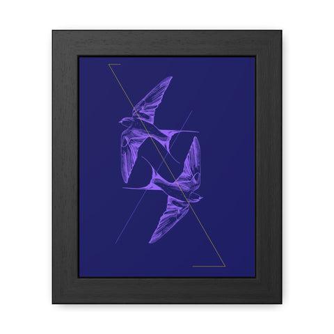 Wings 2 - Elegant Framed Bird Poster Art - Modern Decor for Nature Lovers
