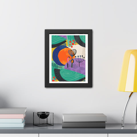 Ericsson 3 - Abstract Framed Poster - Colorful Contemporary Wall Art