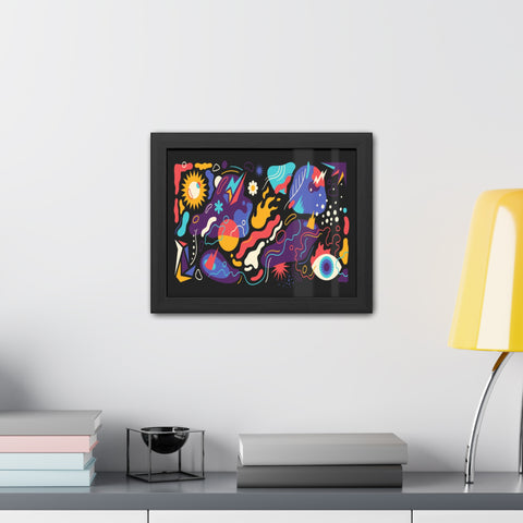 Find the Flame - Colorful Abstract Framed Posters - Vibrant Wall Art for Home Decor