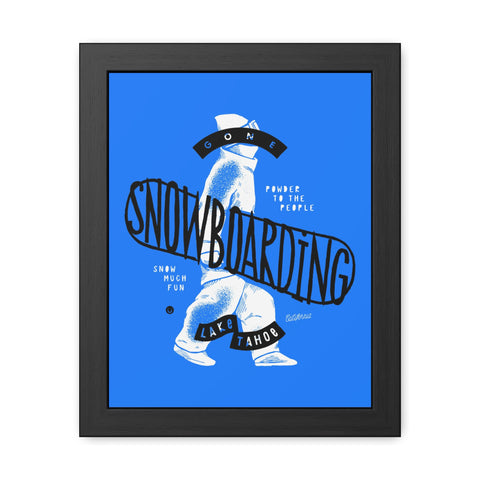 Gone Snowboarding Framed Poster - Fun Winter Decor for Ski Lovers