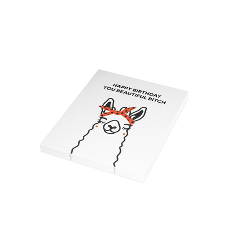 “Happy Birthday You Beautiful Bitch” Birthday Card – Birthday Greeting Card - Illustrated, Funny, Snarky, Modern
