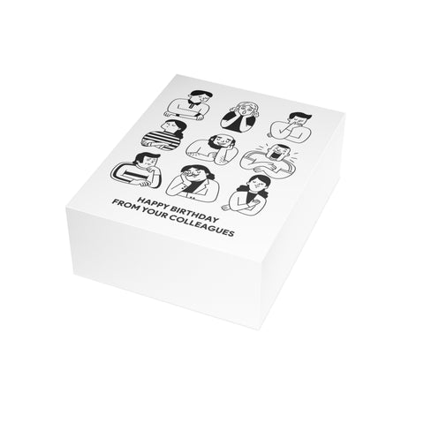 "Happy Birthday From Your Colleagues" Birthday Card — Birthday Greeting Card - Illustrated, Funny, Snarky, Modern