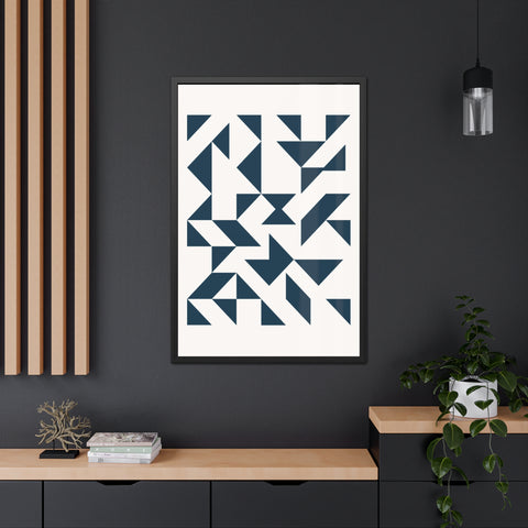 Crown 3 - Geometric Framed Poster – Modern Wall Art for Contemporary Decor