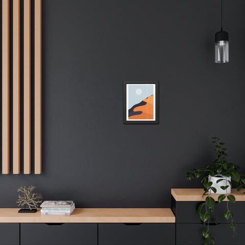 Desert Sun 1 - Modern Desert Landscape Framed Poster - Minimalist Art for Home Decor
