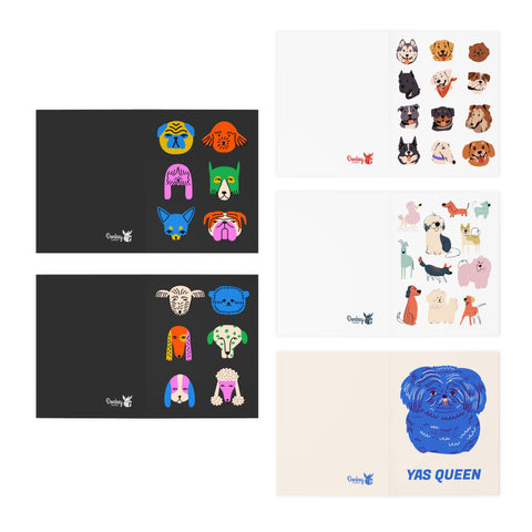 Dogs! Any occasion greeting cards - 5-Pack Variety Greeting Cards Set