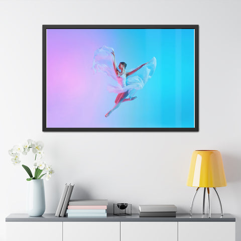 Ballet - Dynamic Dancer Framed Poster - Colorful Art for Home Décor