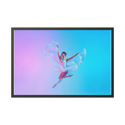 Ballet - Dynamic Dancer Framed Poster - Colorful Art for Home Décor