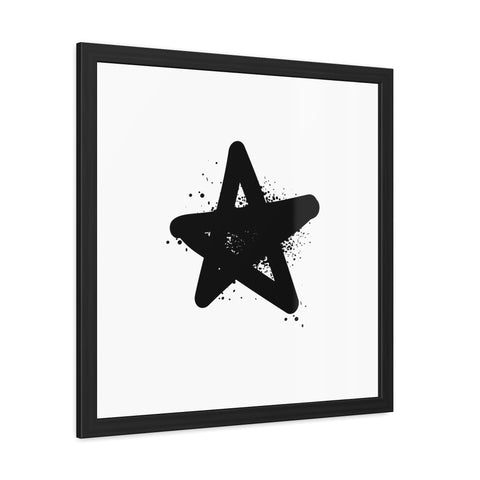 Graffiti 1 - Minimalist Star Wall Art - Framed Poster for Modern Decor