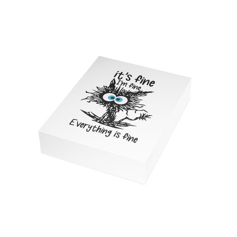 Humorous 'Everything Is Fine' Greeting Card - Humorous Greeting Card - Illustrated, Funny, Snarky, Modern